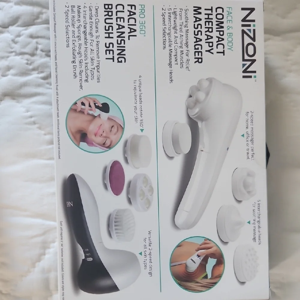 Nizoni Compact Massager & Facial Cleansing Brush